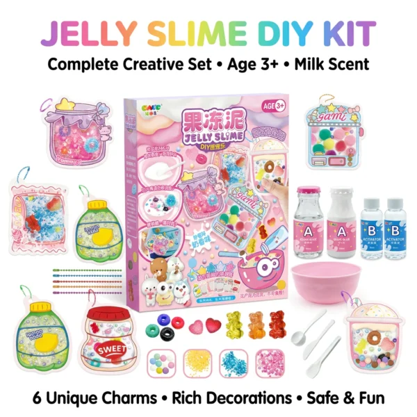cn-11134207-820l4-mk89bmniw3k3fa.webp Kids DIY Jelly Clay Silicone Squishy Kit Slow Rebound Sensory Craft Set for Stress Relief Make Your Own Bouncy Fun Calming Toy Creative STEM Gift for Ages 6