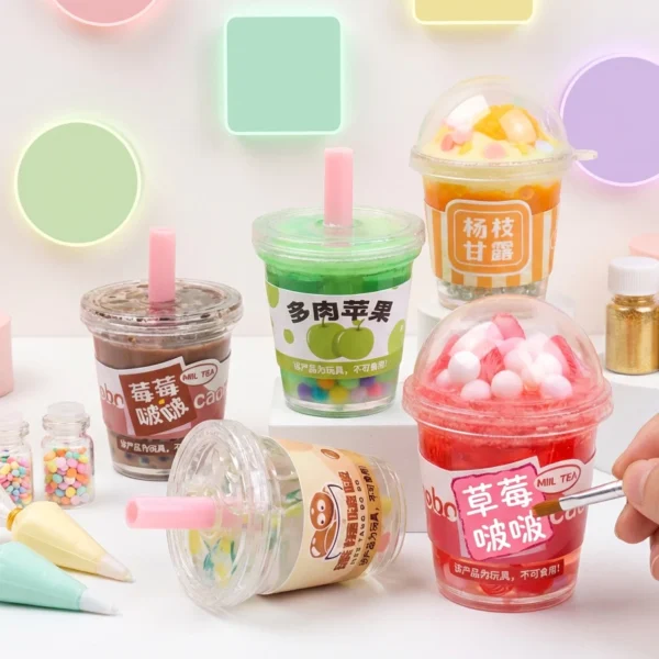 Creative DIY Milk Tea Cup Craft Toy for Kids   Gift for Girls Boys   Build Imagination   Fine Motor Skills   Safe Non Toxic Material   Educational Learning Puzzle   Preschool Activity Toy