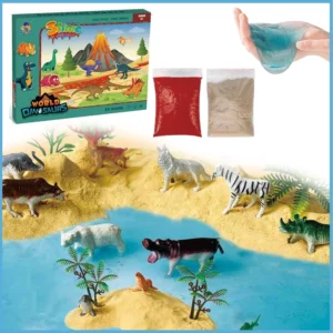 18PCS Sand Sets Dynamic Eco Sand Castle Play Set Non Toxic Slime Tools Play Diy Toy Space Sand for Kids
