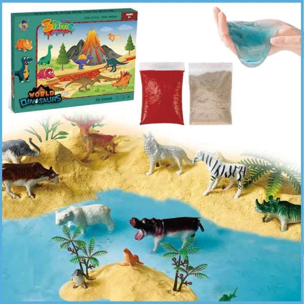 18PCS Sand Sets Dynamic Eco Sand Castle Play Set Non Toxic Slime Tools Play Diy Toy Space Sand for Kids