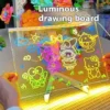 Glow in the Dark DIY Drawing Board for Kids   Wipe Clean Acrylic Light Up Writing Pad   Educational   Creative Toy for Toddlers   Reusable   Safe for Children Ages 3