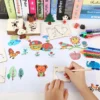 42pcs Montessori Kids Drawing Toys Wooden DIY Painting Template Stencils Learning Educational Toy for Children Gift
