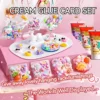 Set Puzzle GooCard Kids Sticker Handmade Glue DIY Girl Cream Package