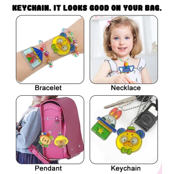 Toys Gift pendant Painted Fish Circus Series Kids DIY Painting Free Glue