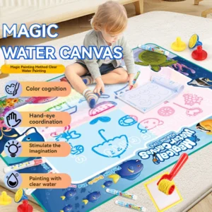3 Type Montessori Toys 100x80cm Set Painting Kit Kids Educational Toys Activity Magic Water Mat