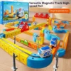 Magnetic Electric High Speed Train Track Set   Kids STEM Building with Magic Cube Tracks  DIY Magnetic Railway