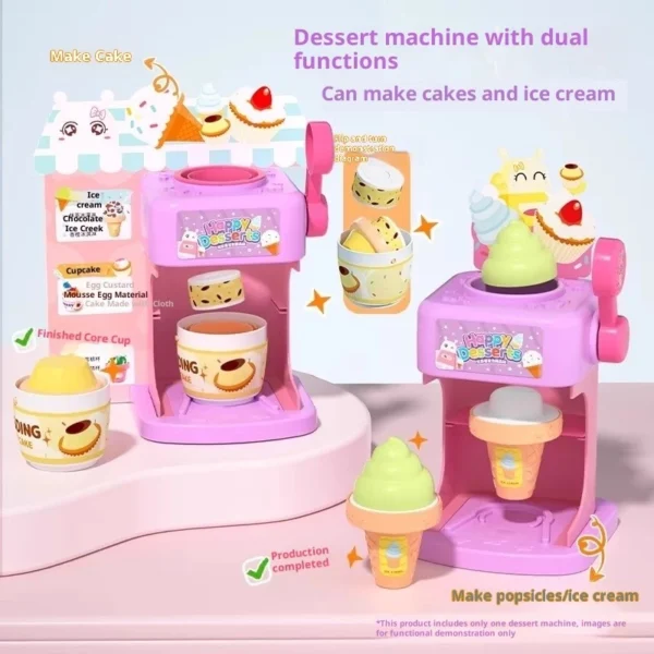 sg-11134201-821ft-mguwnxplp8gfbe.webp Color Changing Dessert Maker Toy Ice Cream Donut Pretend Play Set for Kids Creative DIY Kitchen Gift for Girls Educational Role Playing Toy