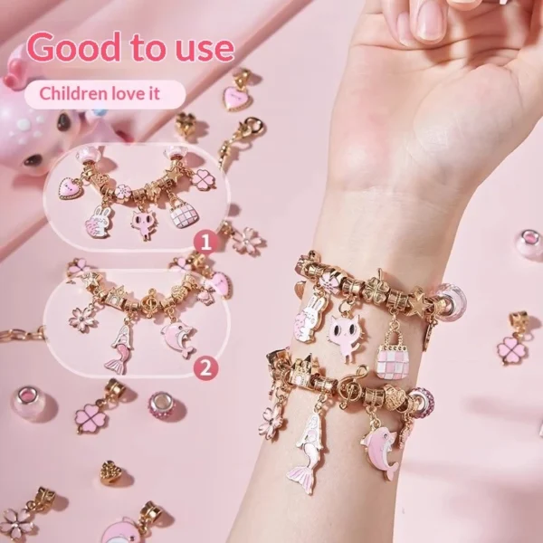 sg-11134201-8261q-mjo0bnf504jn7b.webp Kids Jewelry DIY Castle Kit Includes Necklace Components Princess Themed Craft Toy with Large Hole Beads for Safe Creative Play An Educational and Imaginative Gift